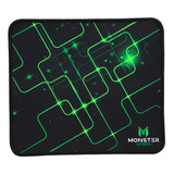 Mouse Pad Gamer Monster Games Start 23x20cm Pa346 Color Negro