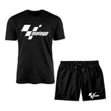 Kit Camiseta E Bermuda Conjunto Moto Corrida Motocicleta Top