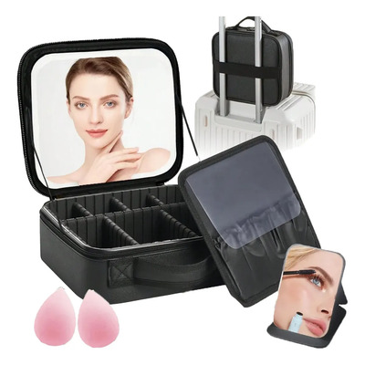 Estuche De Maquillaje Multifuncion Con Espejo Luz Maquillaje | Envío gratis