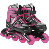 Patins Inline Semi Pró Abec7 Rodas Led+material Diferenciado