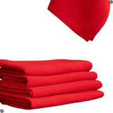 Kit 10 Pano De Prato Cozinha Liso Vermelho C/ Bainha Atacado