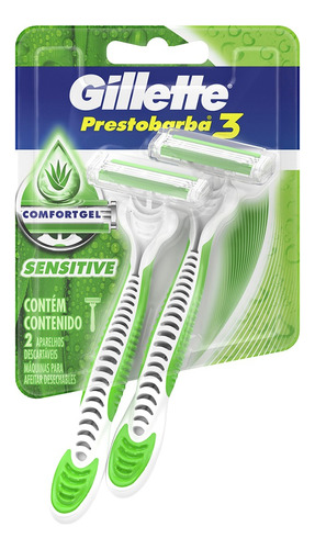 Máquina Para Afeitar Gillette  Prestobarba3 Sensitive Descartable 2 U