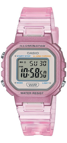 Reloj Casio Transparente De Mujer La-20whs-4a Alarma