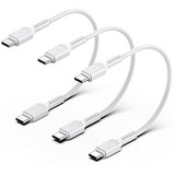 Cable Usb C A C Corto De 1 Pie, Paquete De 3 Cables Tipo C A