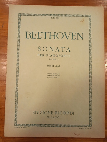 Beethoven Sonata Op 14 N 1 Partitura