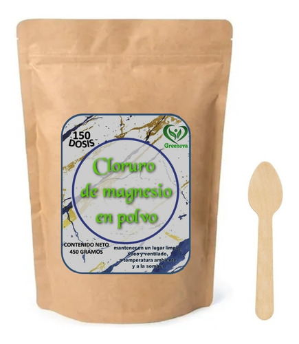 Cloruro De Magnesio En Polvo 450g (para 150 Dosis)