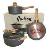 Batería Hudson Cerámica Antiadherente  Cocina Ollas Set Jueg