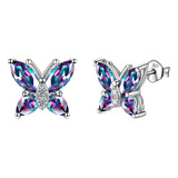 Pendientes De Plata 925 Super Hada Elfo Mariposa Para Mujer