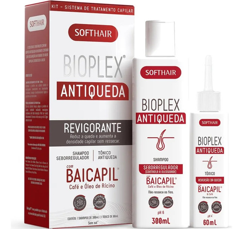Kit Bioplex Antiqueda Shampoo Revigorante + Tônico Soft Hair