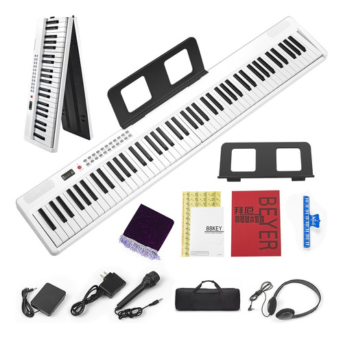 Bluetooth Midi 88 Teclado Música Portátil Piano Electrónico