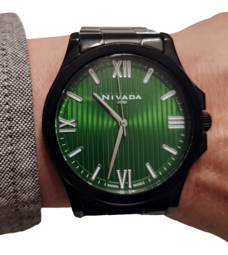 Reloj Nivada Executive Green Original E Impecable 