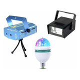 Pack 3 Proyector Laser + Estroboscopica + Ampolleta