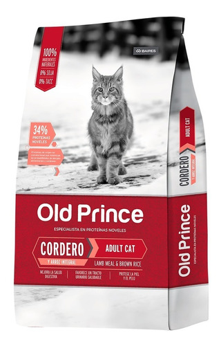 Old Prince Gatos Adultos Cordero Y Arroz X 7.5 + 1 Kg