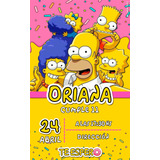 Invitación Digital Tarjeta Los Simpsons Para Whatsapp