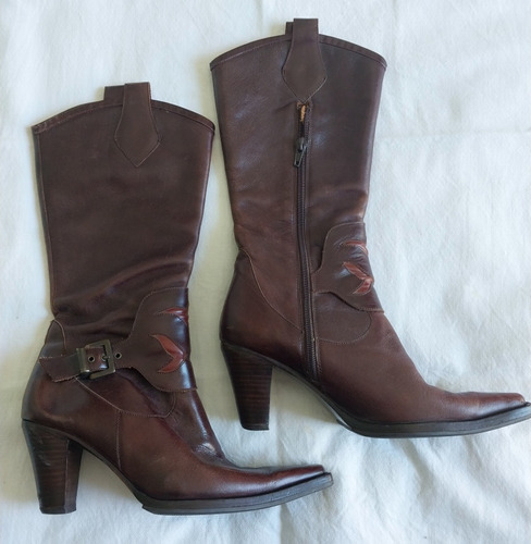 Botas De Cuero Woodland Nro 36 Excelente Estado 