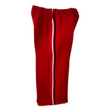 Pantalón Pants Color Rojo Franja Blanca, Rojo Y Azul Marino