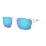 Anteojos De Sol Oakley Sylas Standard Con Marco De O Matter Color Polished Clear, Lente Sapphire De Plutonite Prizm, Varilla Polished Clear De O Matter - Oo9448