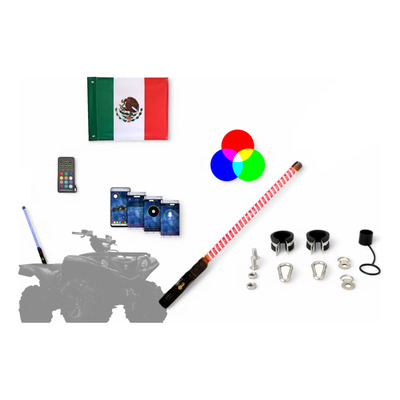 Antena Led Rgb 60 Cm Flexible Cob Bluetooth Rzr Can-am | Meses sin interés