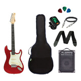 Kit Guitarra Strato Tagima Tg500 +  Amplificador/acessórios