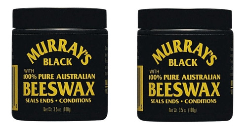 2 Murrays Black Beeswax Cera Para Cabello 4oz