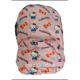 Mochila Hello Kitty Con Vestido Azul Y Moño Impermeable Rosa