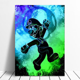 Cuadro Decorativo Luigi Super Mario Bros Gamer Arte 40x60cm