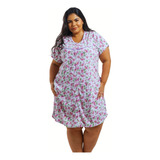 Pijama Vestido Señorera Vestido En Algodón Tallas  Xxl- Xxxl