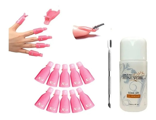 Kit Removedor Uv Gel , Esmaltado Permanente, Manicure