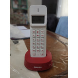 Teléfono Inalámbrico Philips Modelo D1401 Rojo Blanco