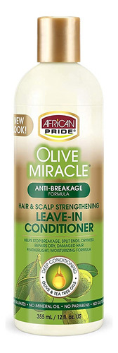 African Pride Acondicionador Sin Enjuague Olive Miracle (paq