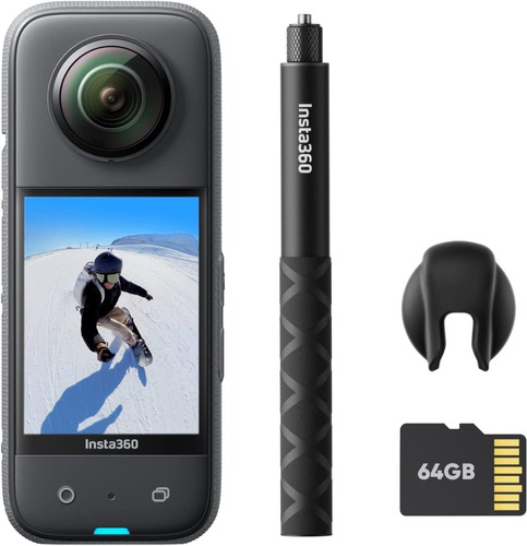 Kit De Insta360 X3 + Selfie Stick + Microsd 64gb + Tapa