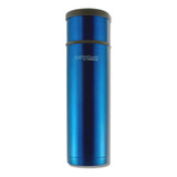 Termo Premium De Acero Inoxidable 0.5l Azul Metalizado 12h/2