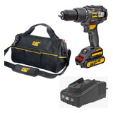 Kit Taladro Caterpillar 18v Más Cargador ,batería De 2ah Y Maleta