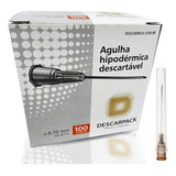 Agulha 25x0,70 22g Descartavel Esteril Hipodermica 100 Unids