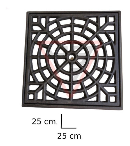 Rejilla Fundición Hierro Sin Marco 235x235mm