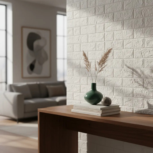 Panel Decorativo Ladrillo Espuma 3d  Autoadhesiva * 10 Pcs | Meses sin interés