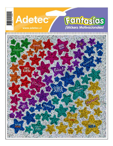 Stickers Estrellitas Motivacionales Holográficas Adetec