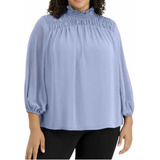 Calvin Klein Plus Size Smocked Blouse Dawn Blusa P/dama