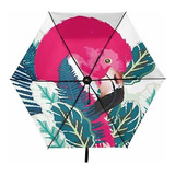 Sombrilla O Paraguas - Watercolor Pink Flamingo Parasol Comp