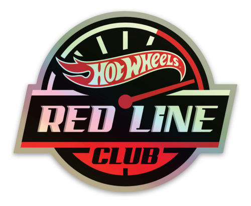 3 Pzas Sticker Calcomania Holograma Hot Wheels Red Line Club