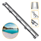 Ralo Linear Oculto 1000mm X 100mm Invisível Inox 304 Piscina