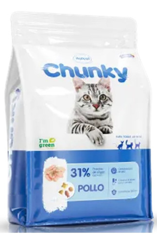 Chunky Gatos | Comida Gatos Sabor A Pollo X 8 Kg