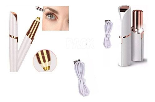 Pack Depilador Cejas + Depilador Facial Recargable Usb