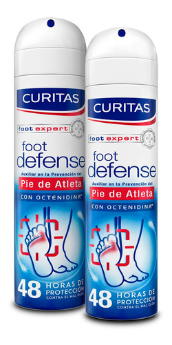 Pack De 2 Desodorantes Curitas Foot Defense