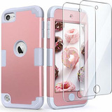 iPod Touch 7 Armor Case With 2 Screen Protectors, Idweel 3 I