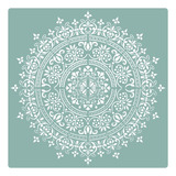 Stencil Mandala 50x50 Pared Tela Piso Muebles Deco Amber