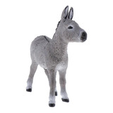 Animais Estatuetas Colecionáveis Burro Cinzento