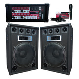 Combo 2 Bafles 15 500w/consola Moon Usb/sd/buetooth/1mic