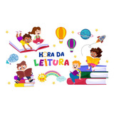 Adesivo De Parede Infantil Hora Da Leitura Grande