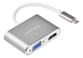 Silverstone Ep16 Usb Type-c To Hdmi And Vga Adapter 3.1  Aac